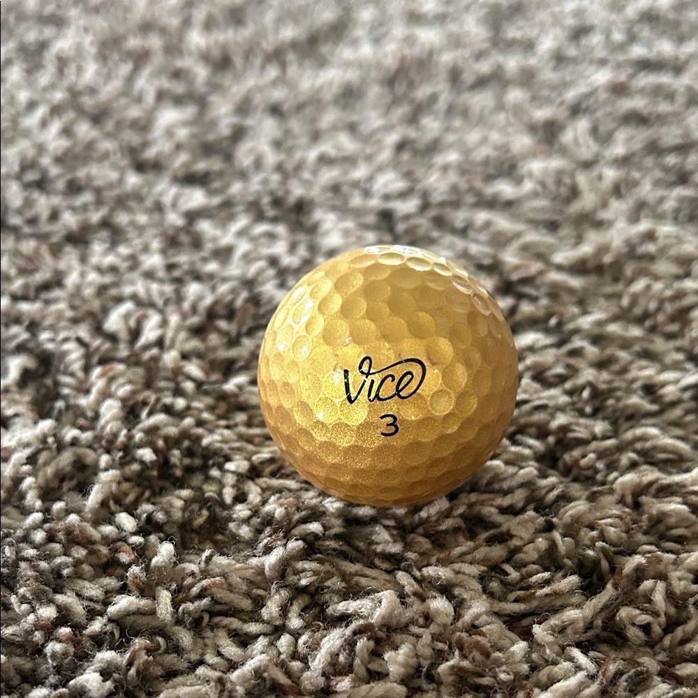 Rare Vice Golden Golf Ball